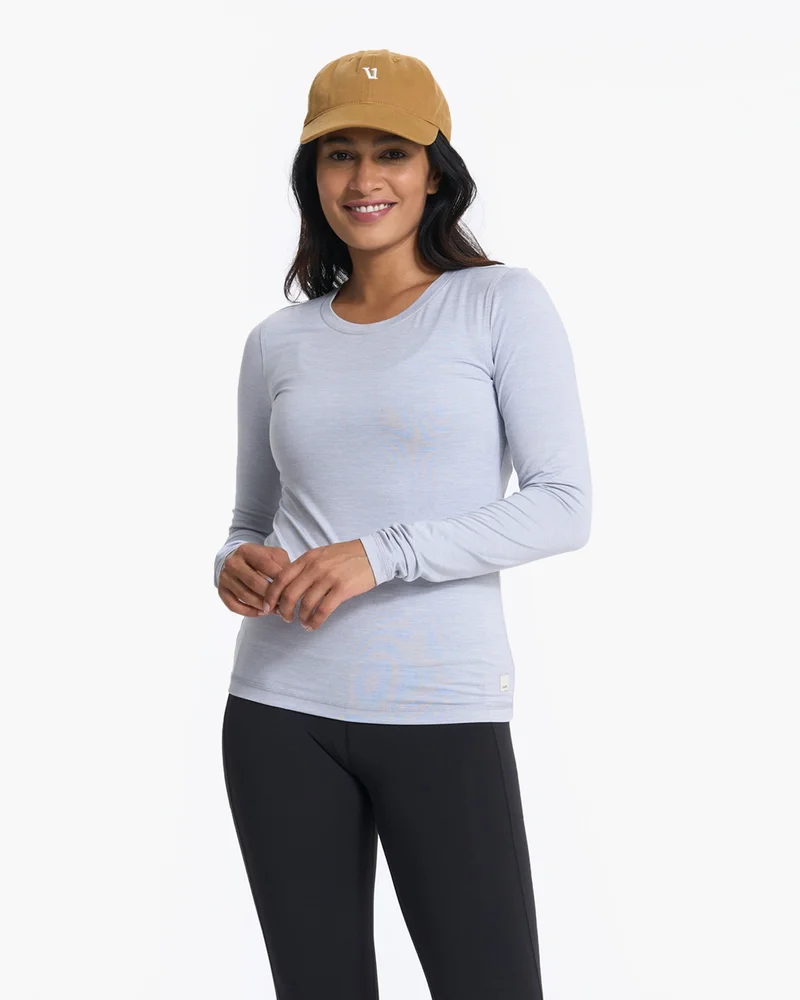 Image of Long-Sleeve Lux Crew | Platinum Heather
