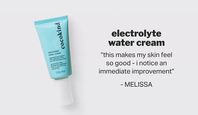 Electrolyte water cream