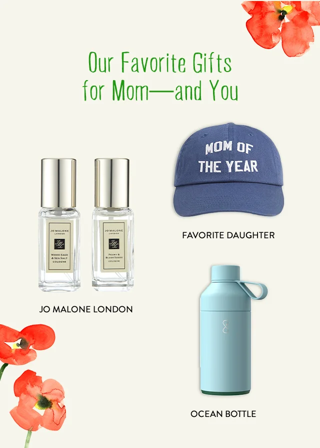 Favorite Daughter cap, Jo Malone fragrance, Ocean Bottle water bottle.