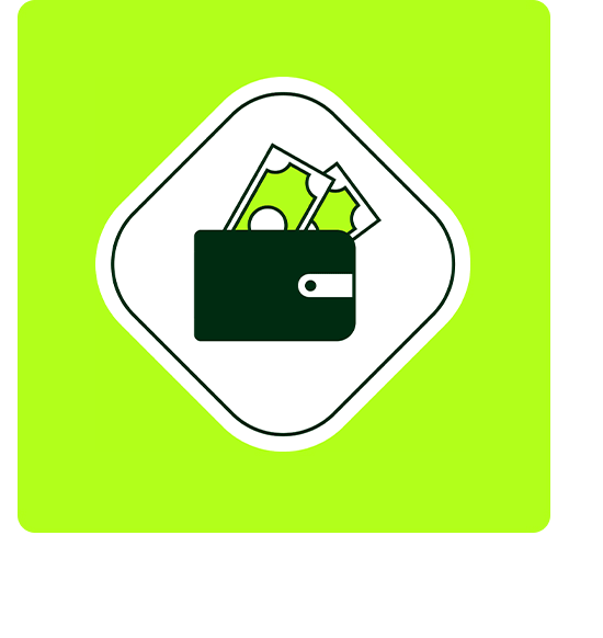Image description: Icon of Trip Cash coming out of a wallet