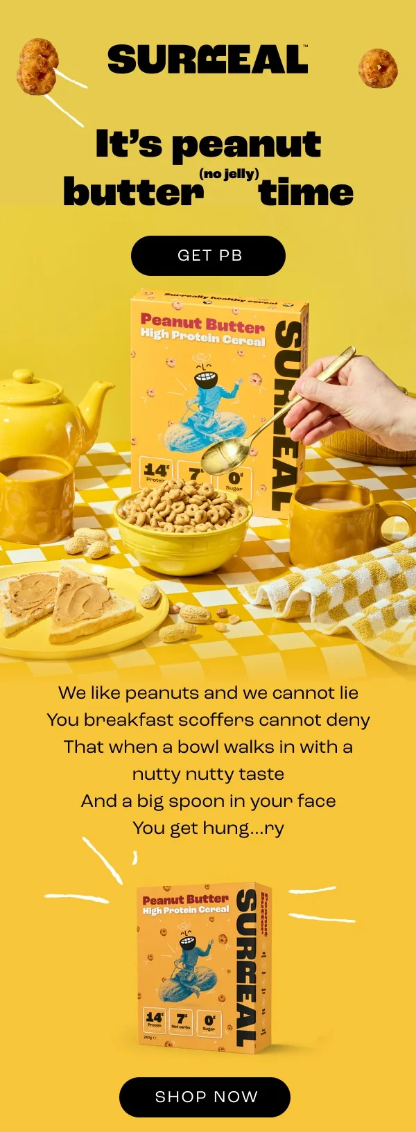 Peanut butter (no jelly) time