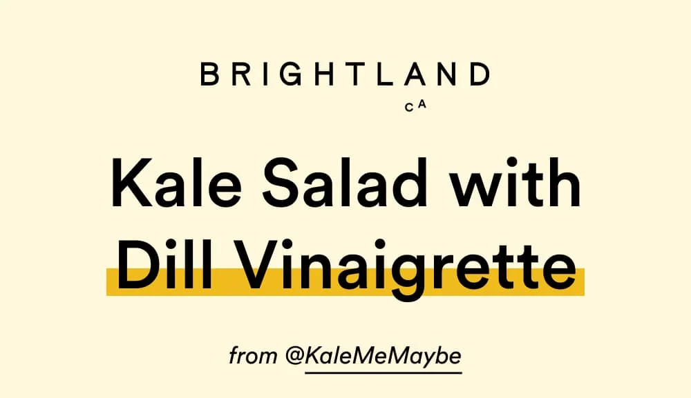 Kale Salad with Dill Vinaigrette from @KaleMeMaybe