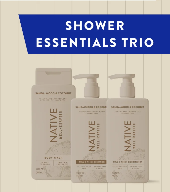 shower essentials trio