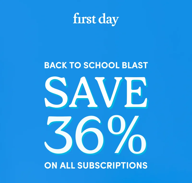 Back to school blast! Save 36% on all subscriptions with code discount code