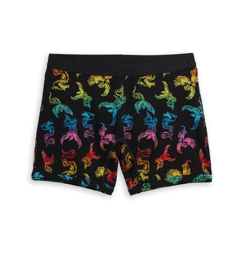 Image of 6" No Fly Boxer Briefs - Rainbow Phoenix