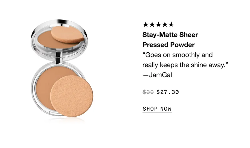 Stay-Matte Sheer Pressed Powder “Goes on smoothly and really keeps the shine away.” —JamGal $27.30 SHOP NOW