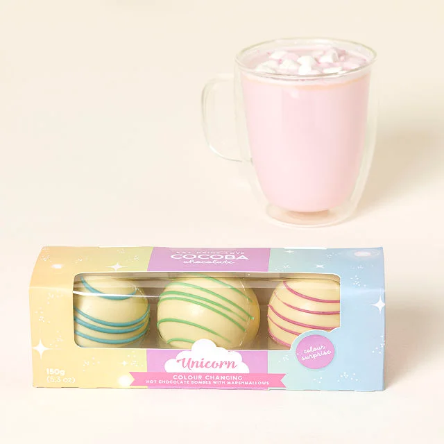 Color-Changing Unicorn Hot Chocolate Bombs