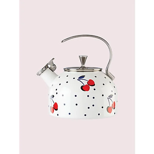 Vintage Cherry Dot Tea Kettle