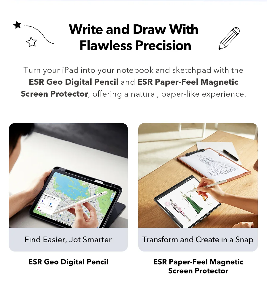 Write and draw with flawless precision
