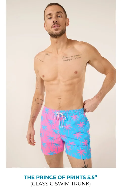 Classic Swim Trunk: The Prince Of Prints 5.5"
