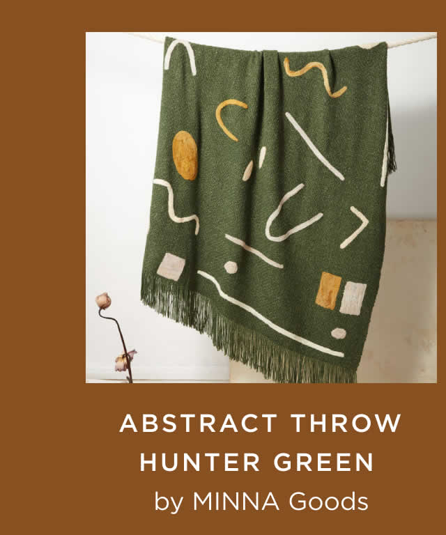 Abstract Throw Hunter Green