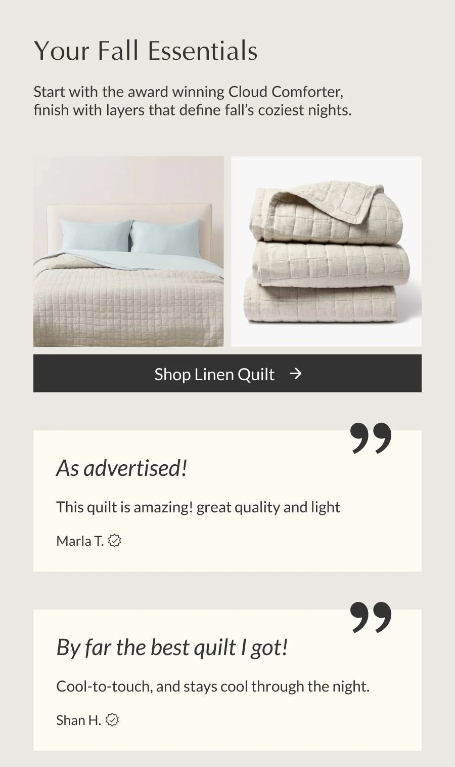 Shop Linen Quilt