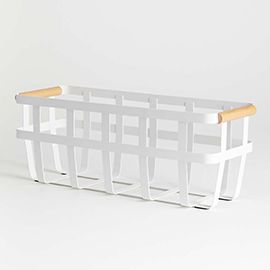 Yamazaki Tosca Slim White Storage Basket