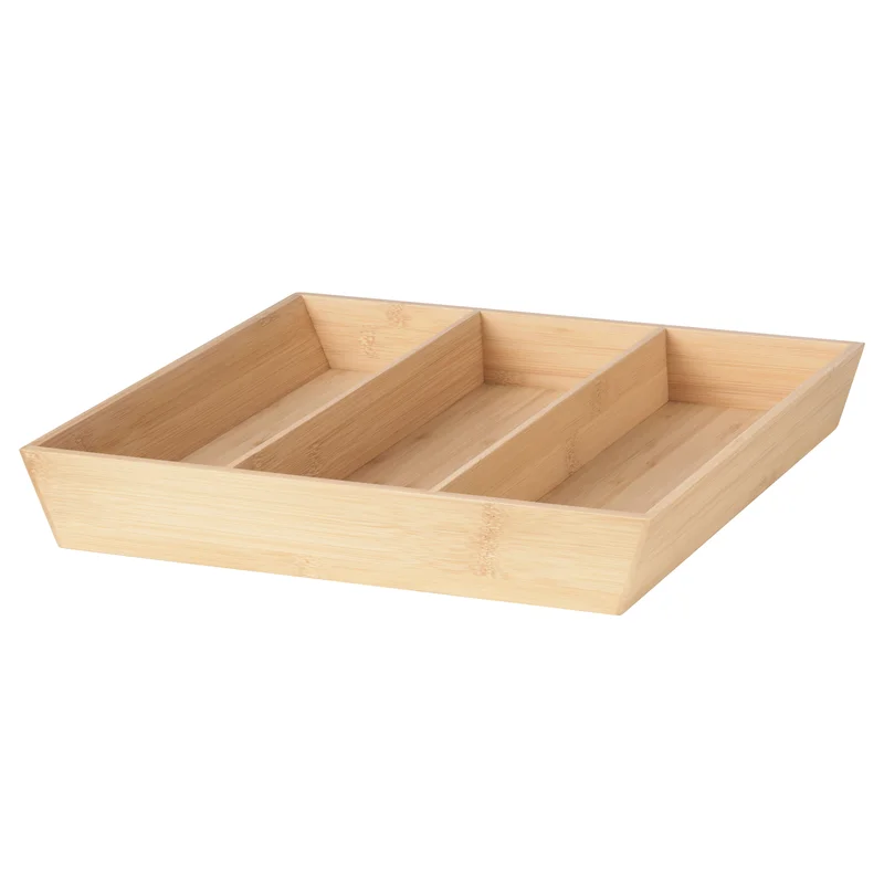 Bamboo flatware tray