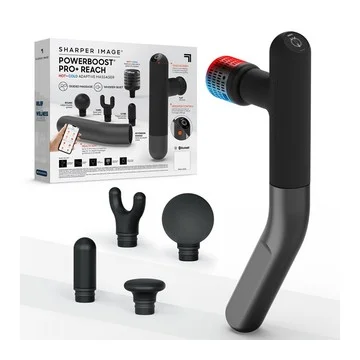Sharper Image Powerboost Pro+ ReachPercussion Massager with 5 Attachments