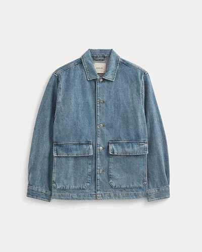Image | Denim Shacket | Vintage Mid Indigo