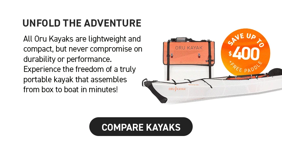Save up to $400 on kayaks! Shop now and get a FREE paddle!