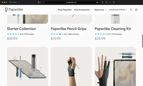 GIF of the buying process