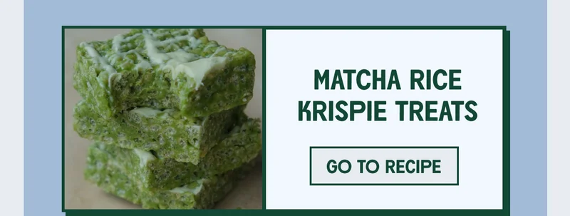 Matcha rice krispie treats