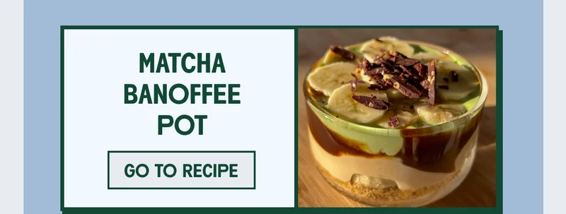 Matcha banoffee pot