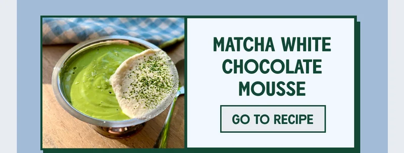 matcha white chocolate mousse