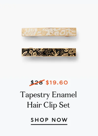 Tapestry Enamel Hair Clip Set