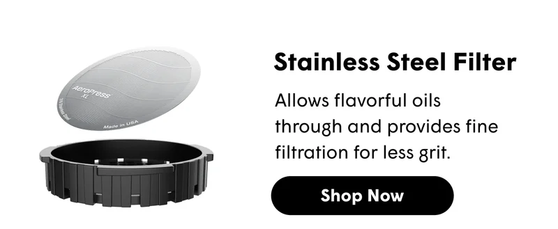 Stainless Steel Filter Allows flavorful oils through and provides fine filtration for less grit. [SHOP NOW]