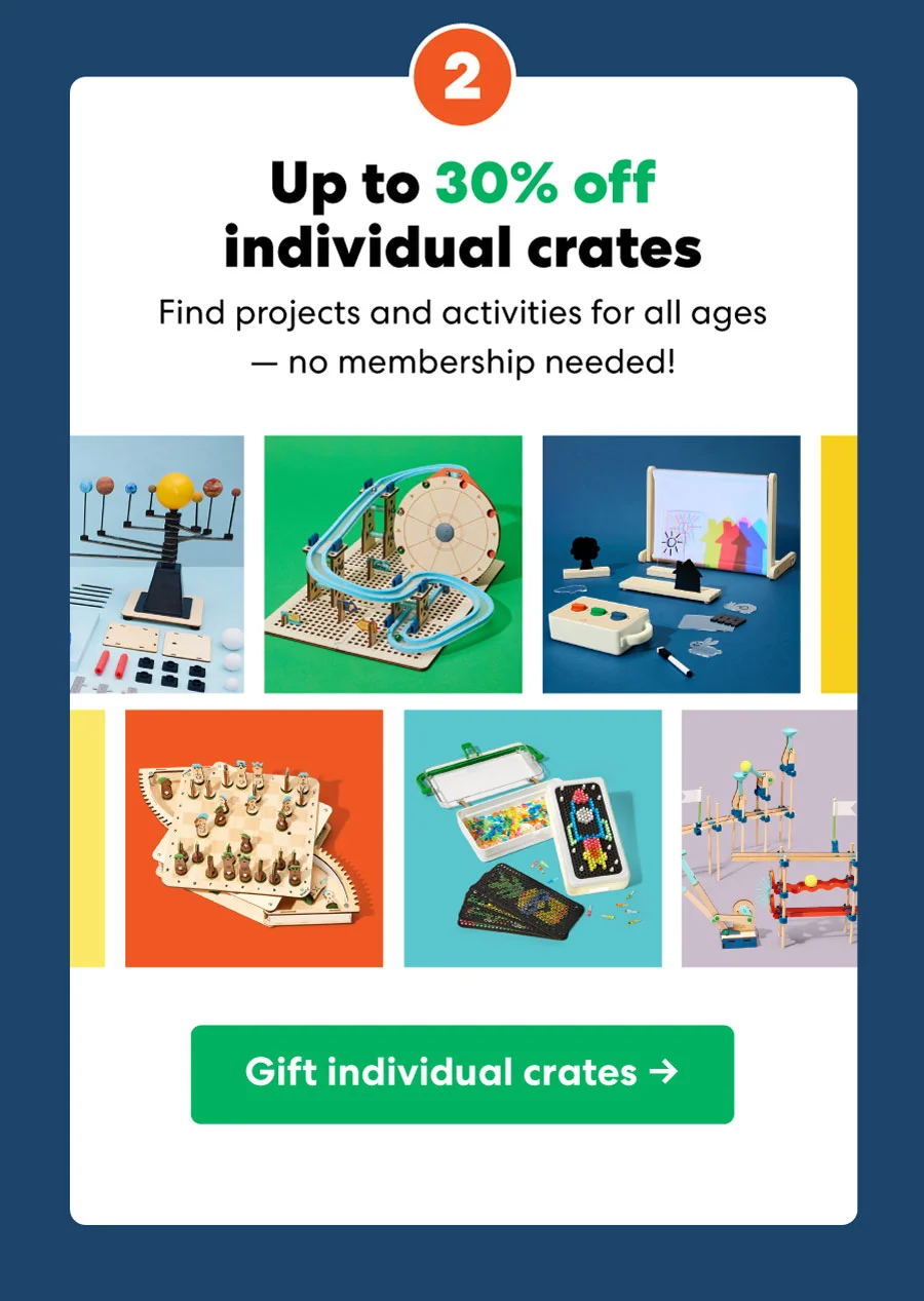 Up to 30% off individual crates