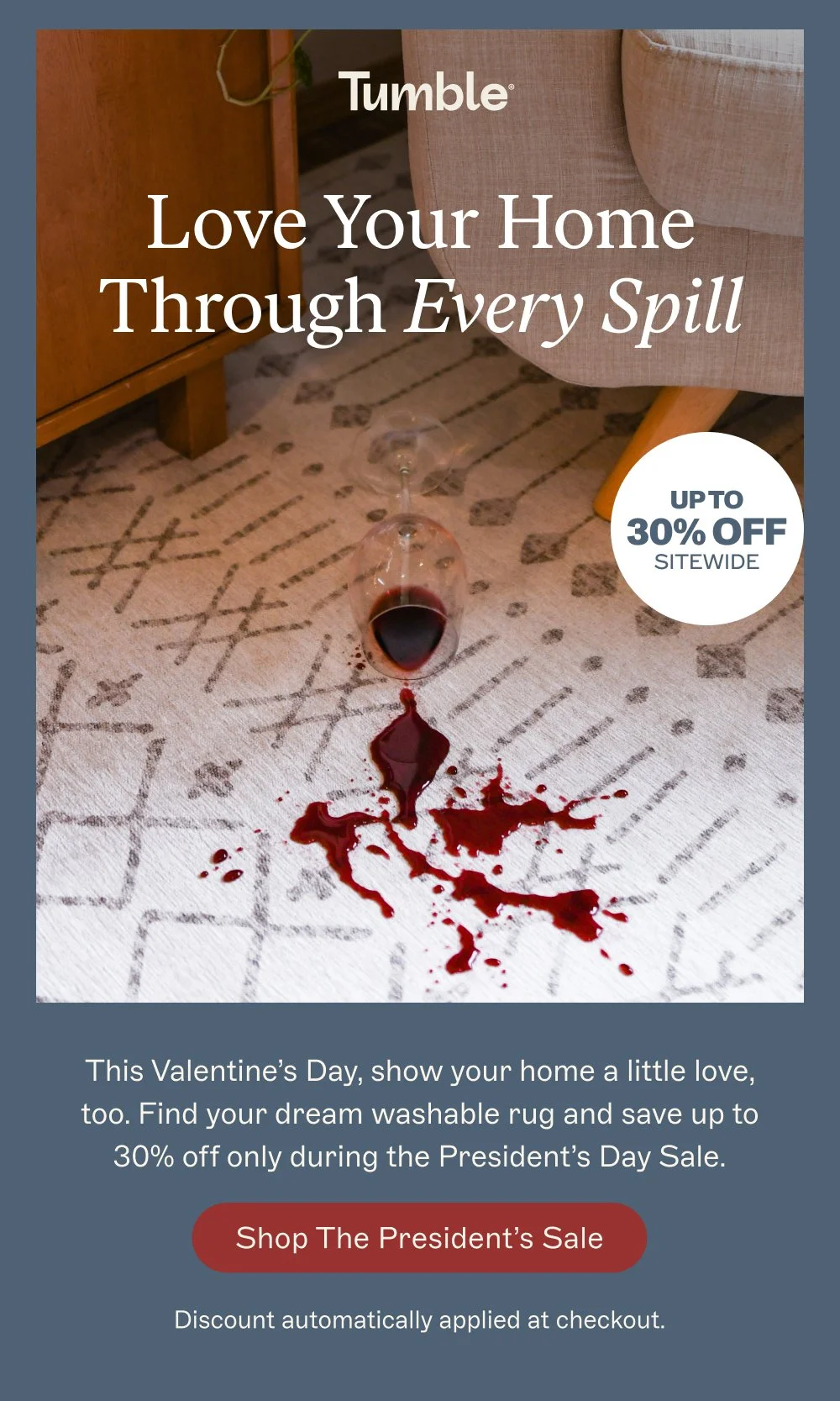 spill proof rugs from Tumble