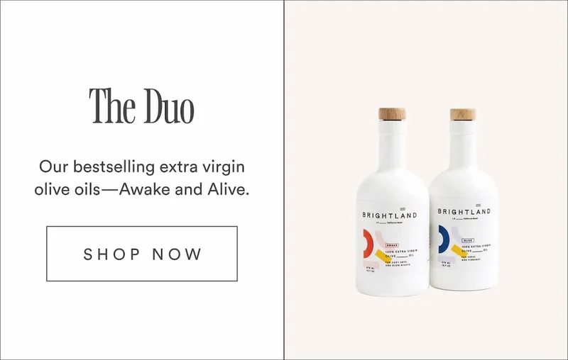 The Duo. Our bestselling extra virgin olive oils—Awake and Alive.