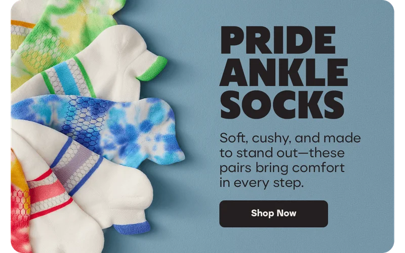 Pride Ankle Socks. Soft, cushy, and made to stand out—these pairs bring comfort in every step. Shop Now.