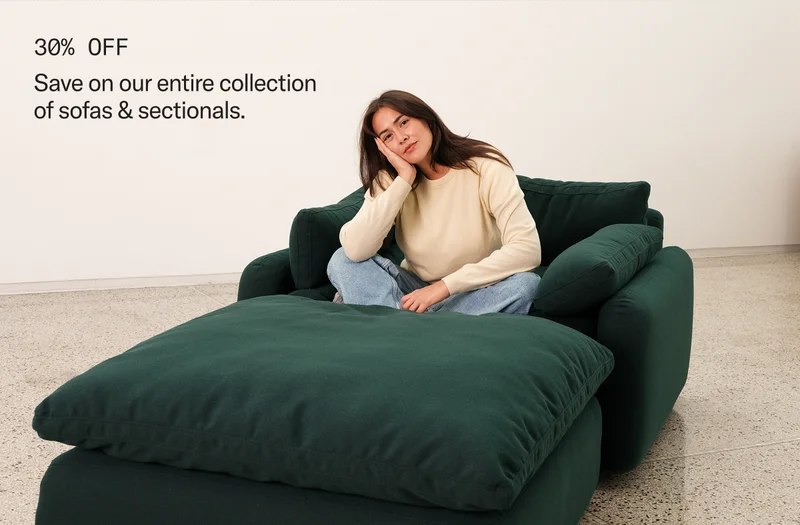 Save 30% on our entire collection of sofas & sectionals