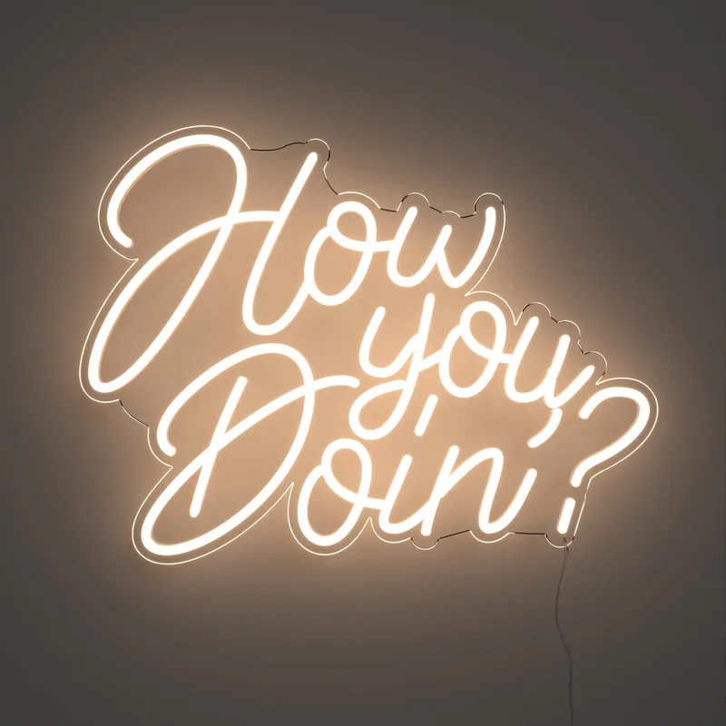 Image of How you doin' - LED neon sign
