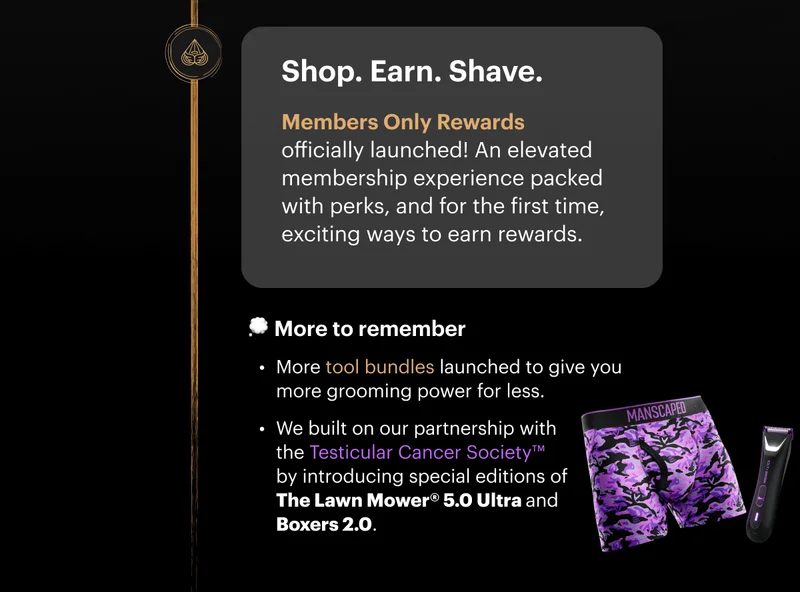 Shop earn shave.