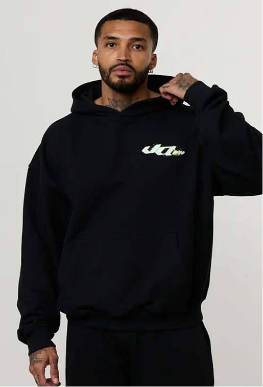 ACID BLACK OVERSIZED HOODIE