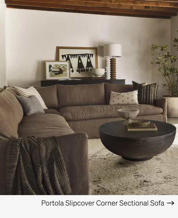 Shop Portola Slipcover Corner Sectional Sofa