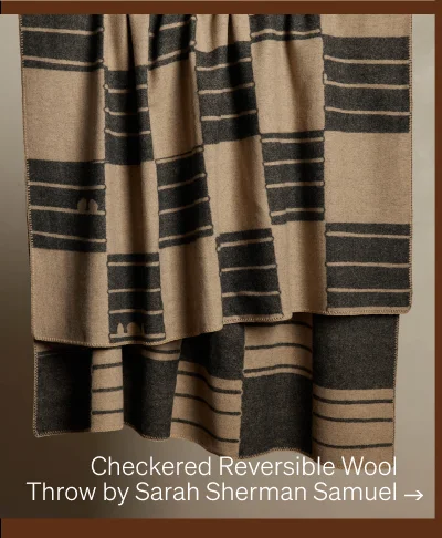 Shop Checkered Reversible Wool Throw