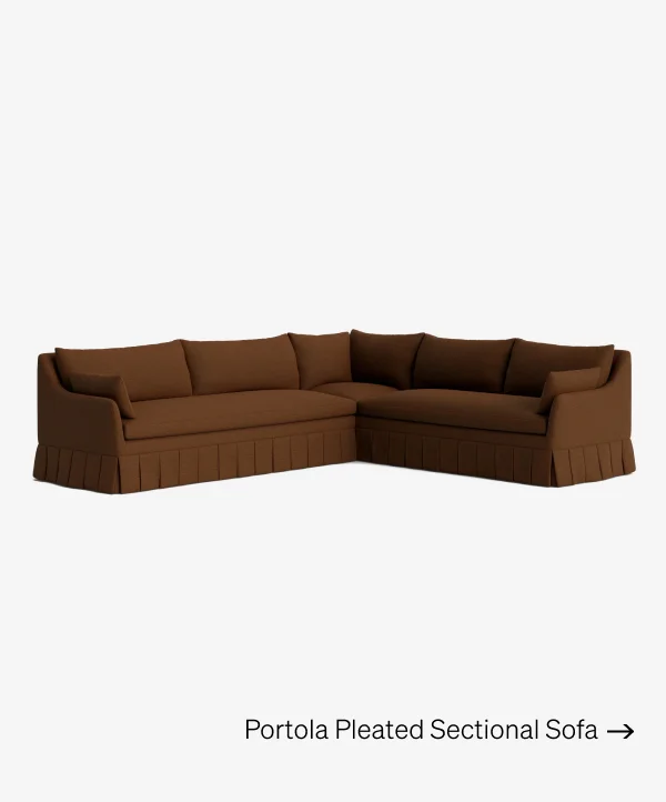 Shop Portola Pleated Sectional Sofa