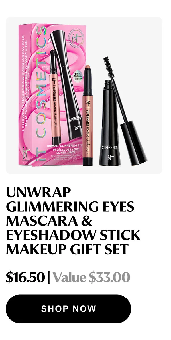 UNWRAP GLIMMERING EYES MASCARA & EYESHADOW STICK MAKEUP GIFT SET