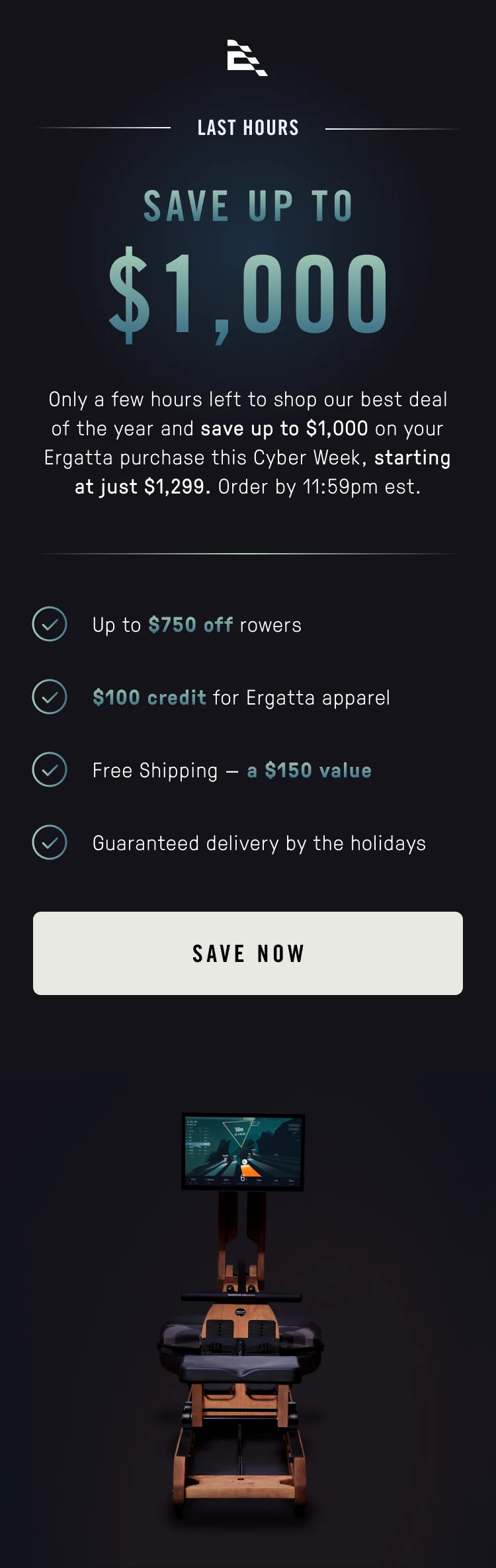 Last day for $1,000 savings