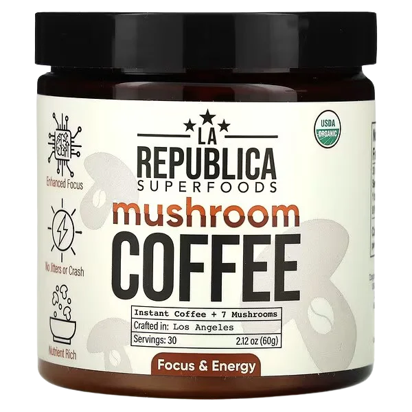 Image of La Republica Instant Mushroom Coffee with 7 Superfood Mushrooms