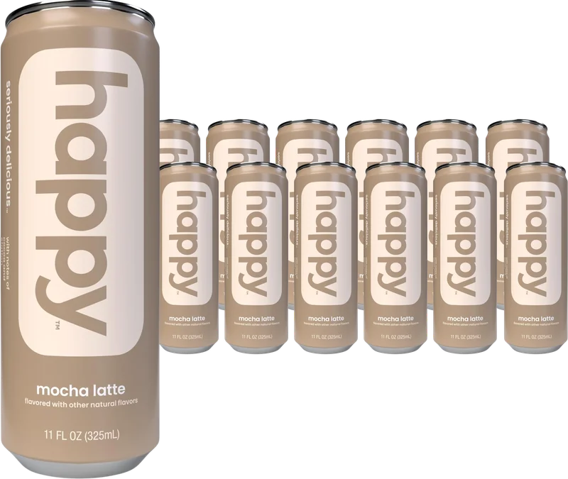 Image of Happy Coffee Canned Mocha Latte (12 Pack)