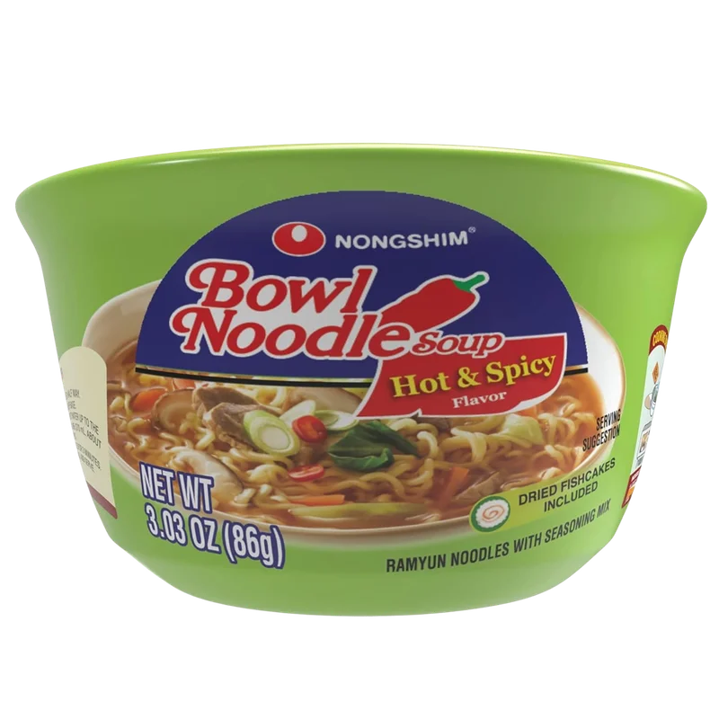Image of Nong Shim Hot & Spicy Soup Microwavable Noodle Bowl
