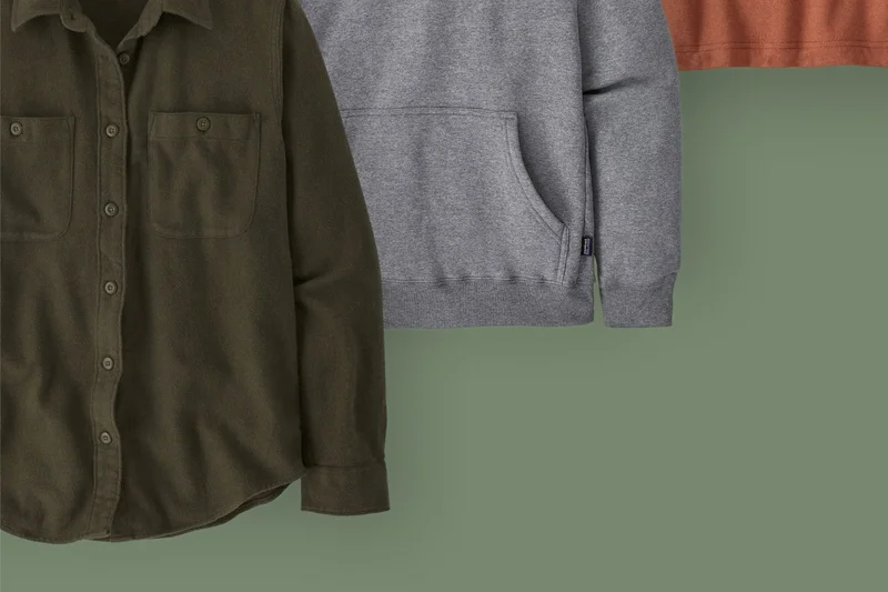A long-sleeved button-up shirt