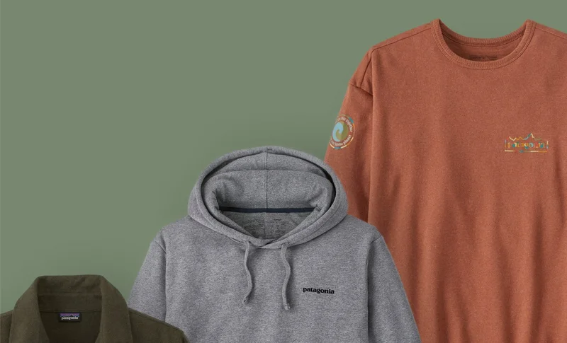 A hooded sweatshirt and a long-sleeved T-shirt.