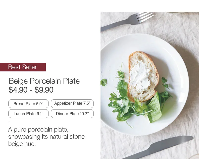 Shop Beige Porcelain Plate