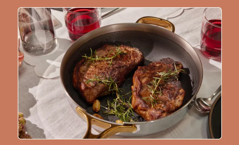 Steak in Titanium Always Pan