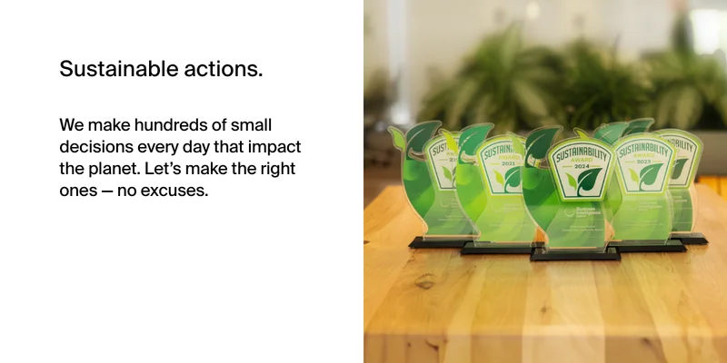 Sustainable actions.