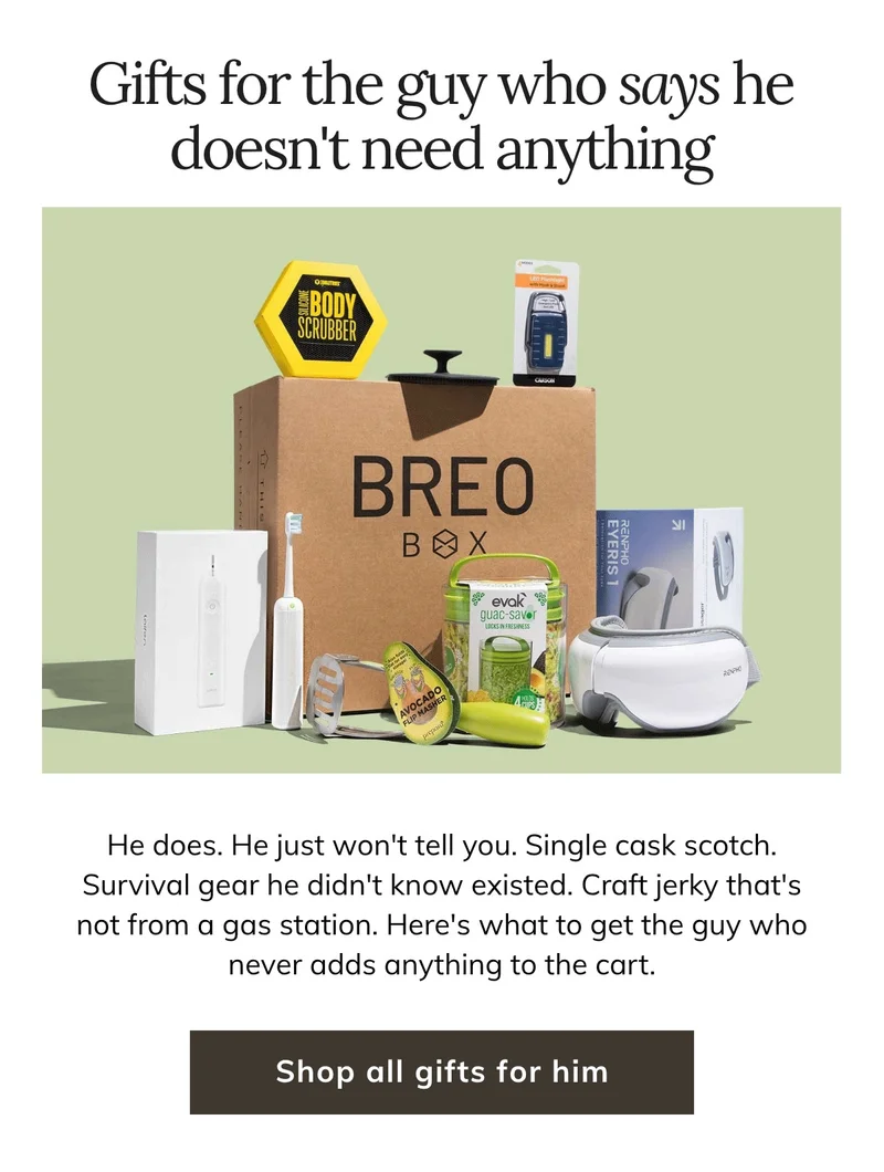Shop gifts for men