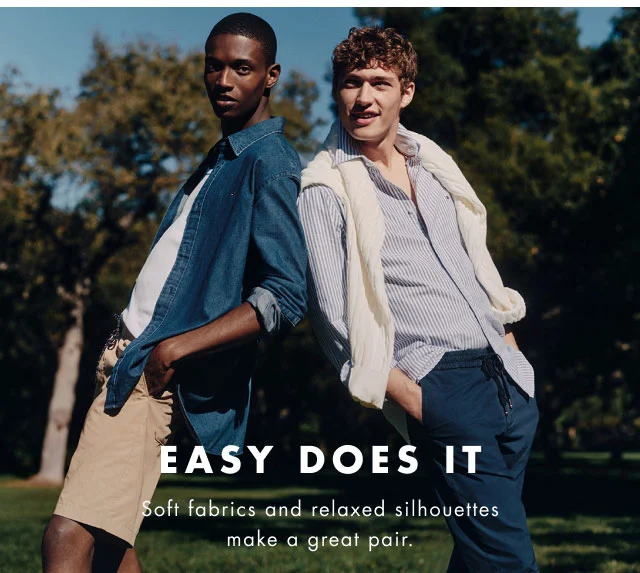 Easy does it                                            Soft fabrics and relaxed silhouettes make a great pair.
